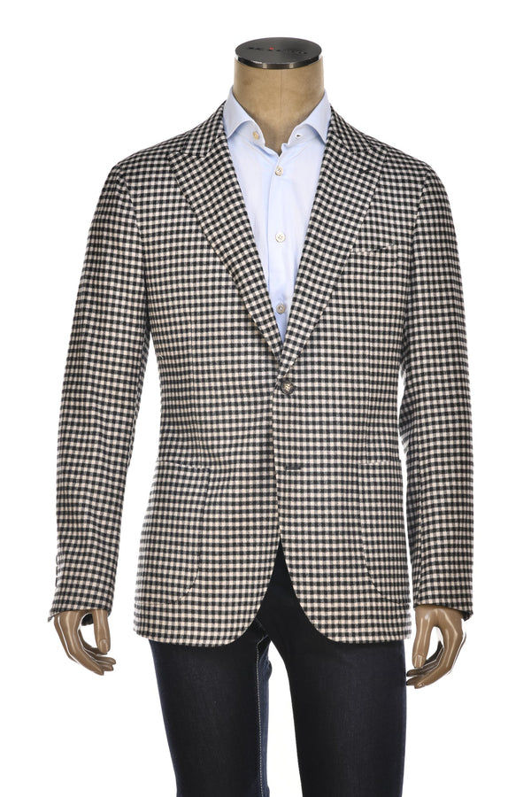Carlo Barbera Shepherd Check Wool-Cashmere Sport Jacket