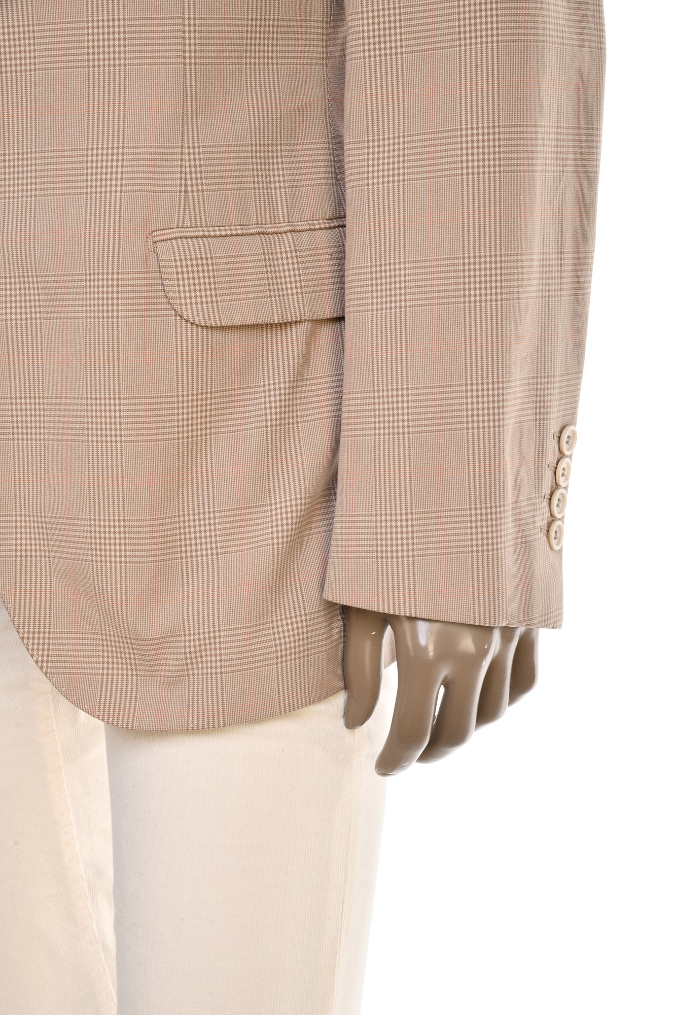 Brunello Cucinelli Prince of Wales Cotton Sport Jacket