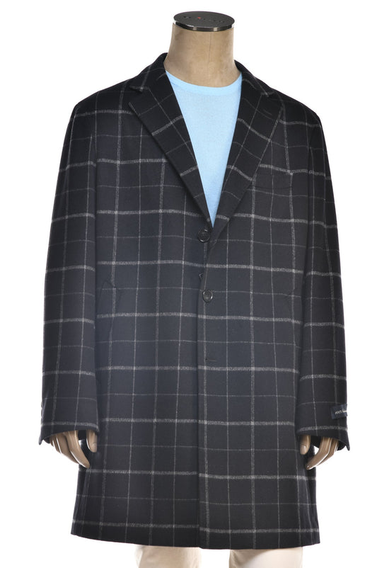Fiore di Napoli Windowpane Cashmere Overcoat