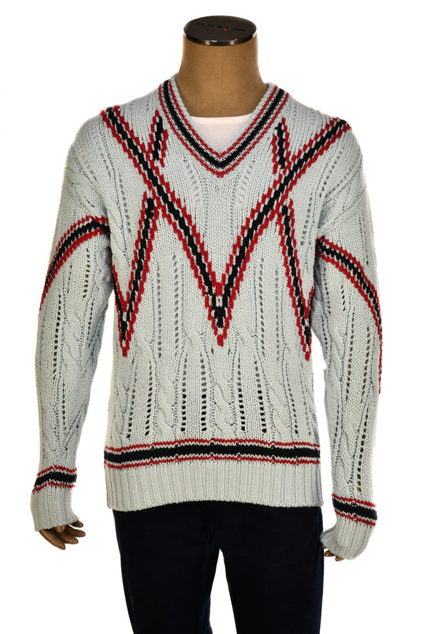 Brioni V-Neck Thick Knit Sweater