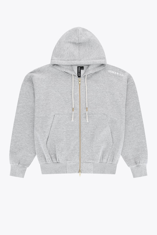 Osaka Men Full Zip Hoodie | Heather Grey