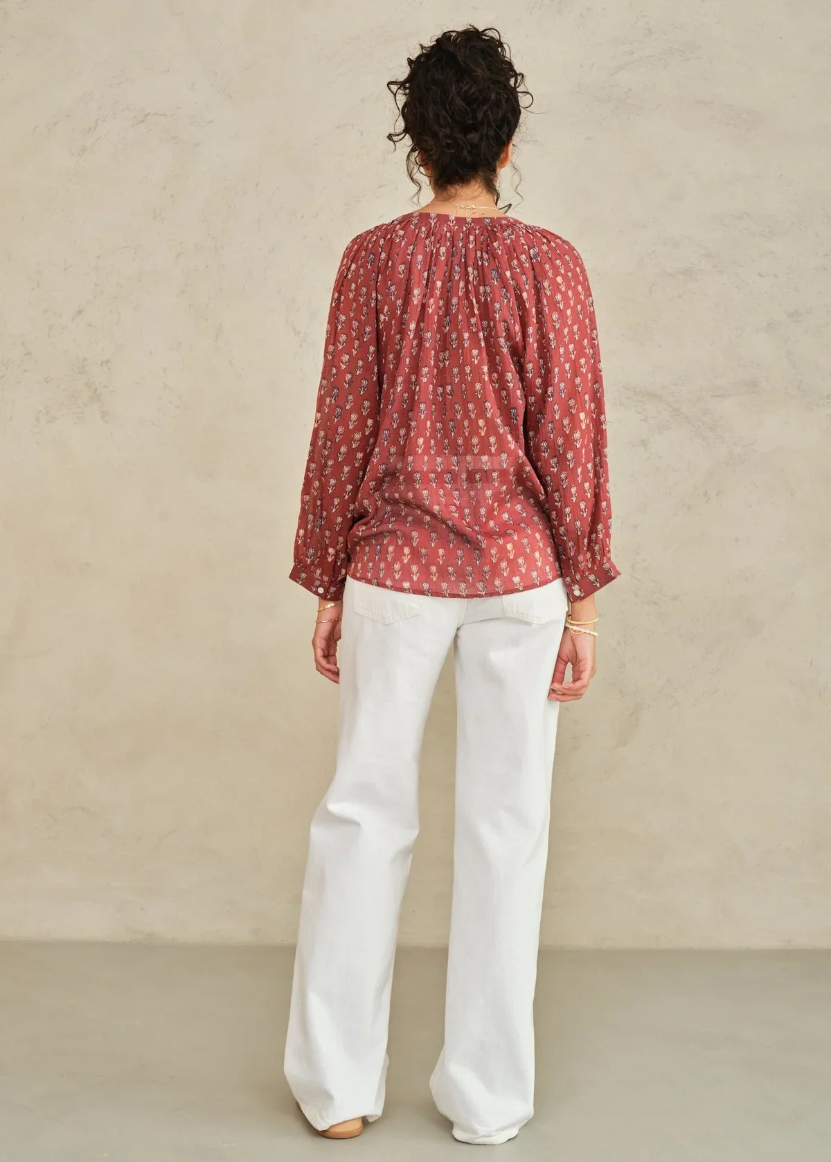 M.A.B.E Ari Print Long Sleeve Top