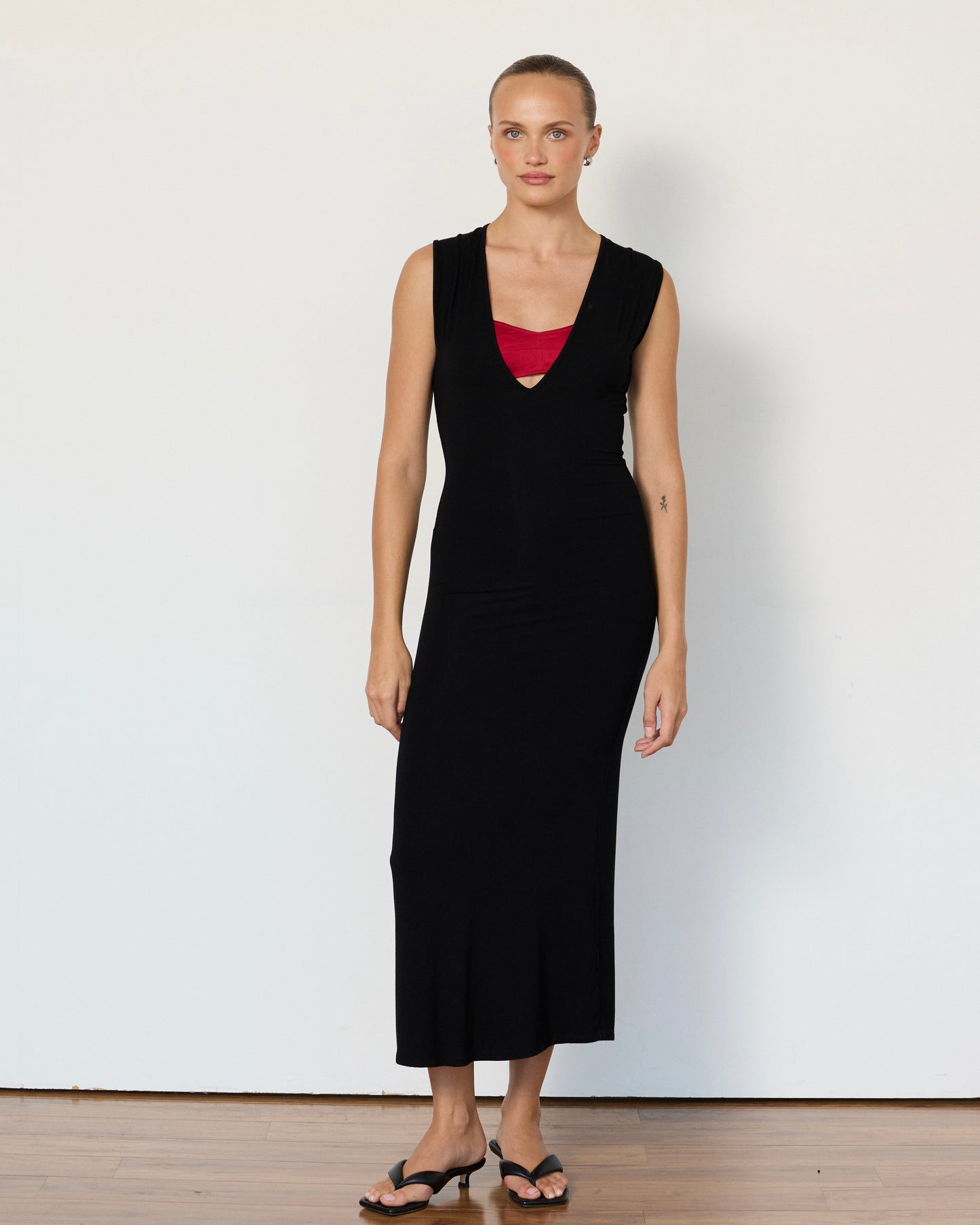 Tate Plunge Midi Dress