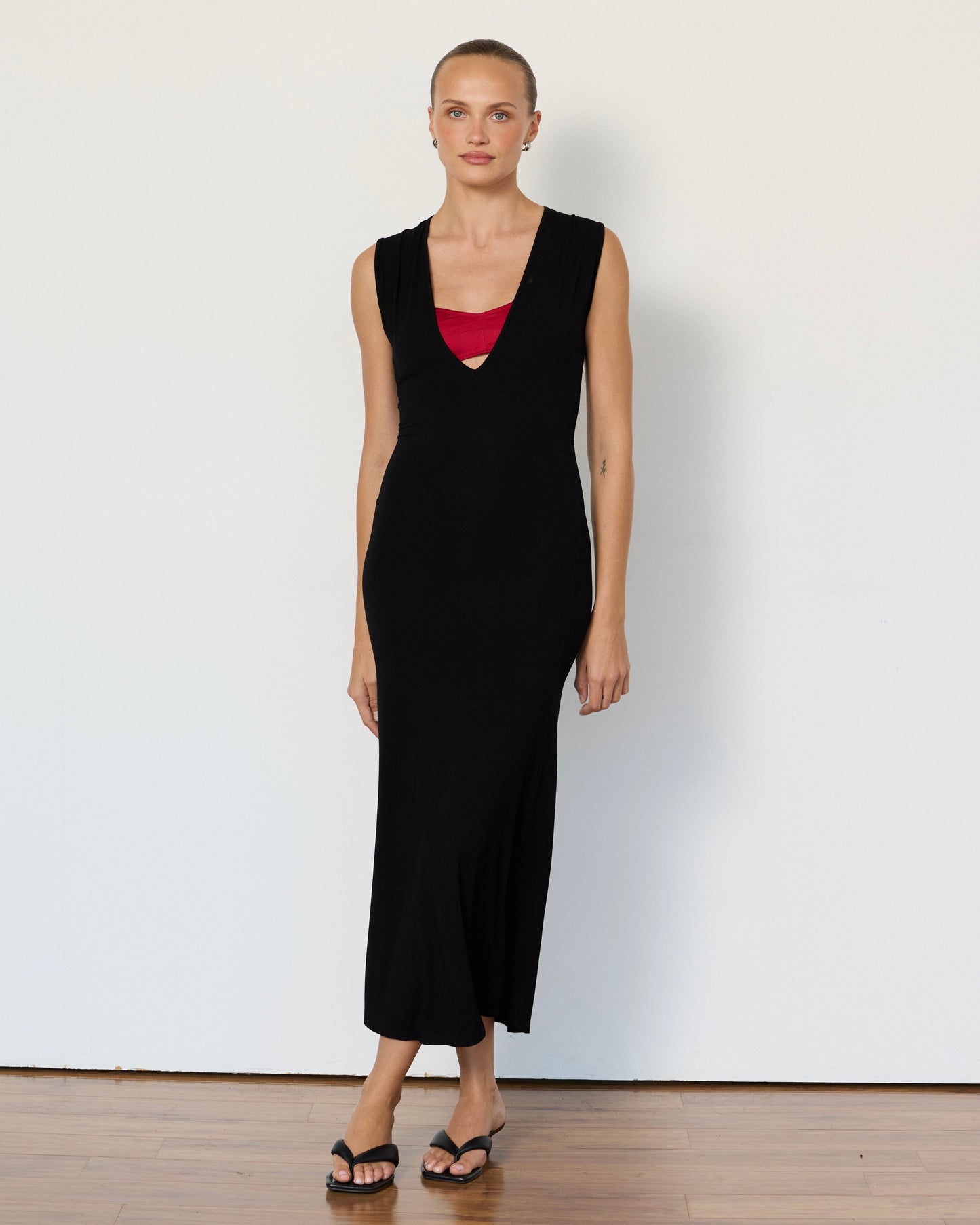 Tate Plunge Midi Dress