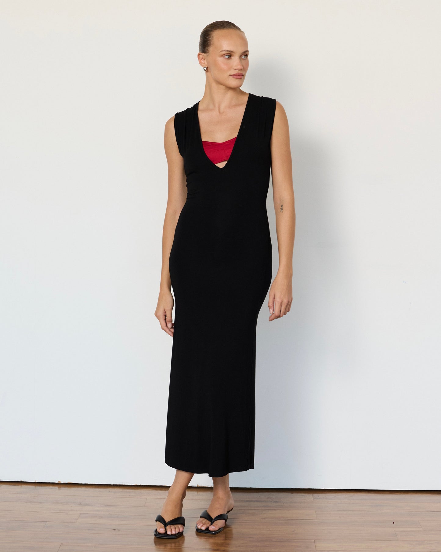 Tate Plunge Midi Dress
