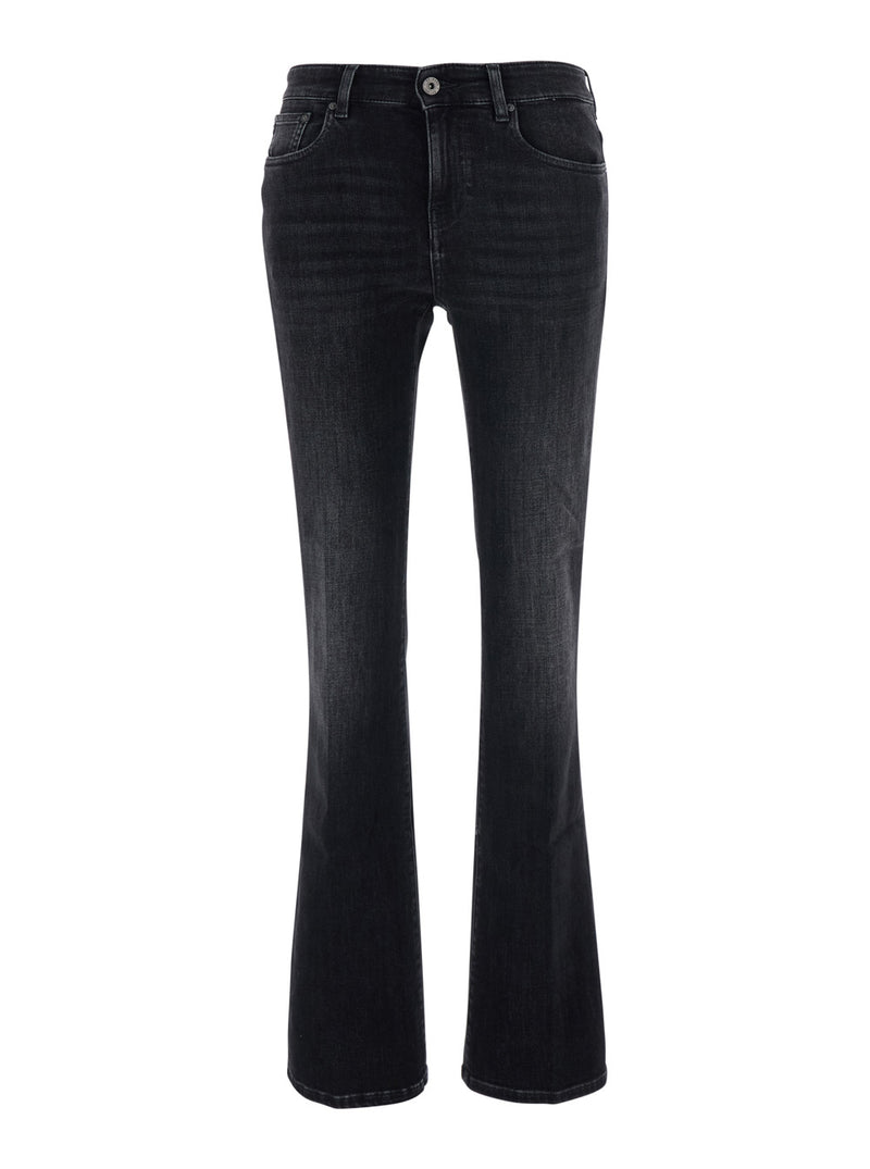 Bootcut Jeans High-Waisted Grey