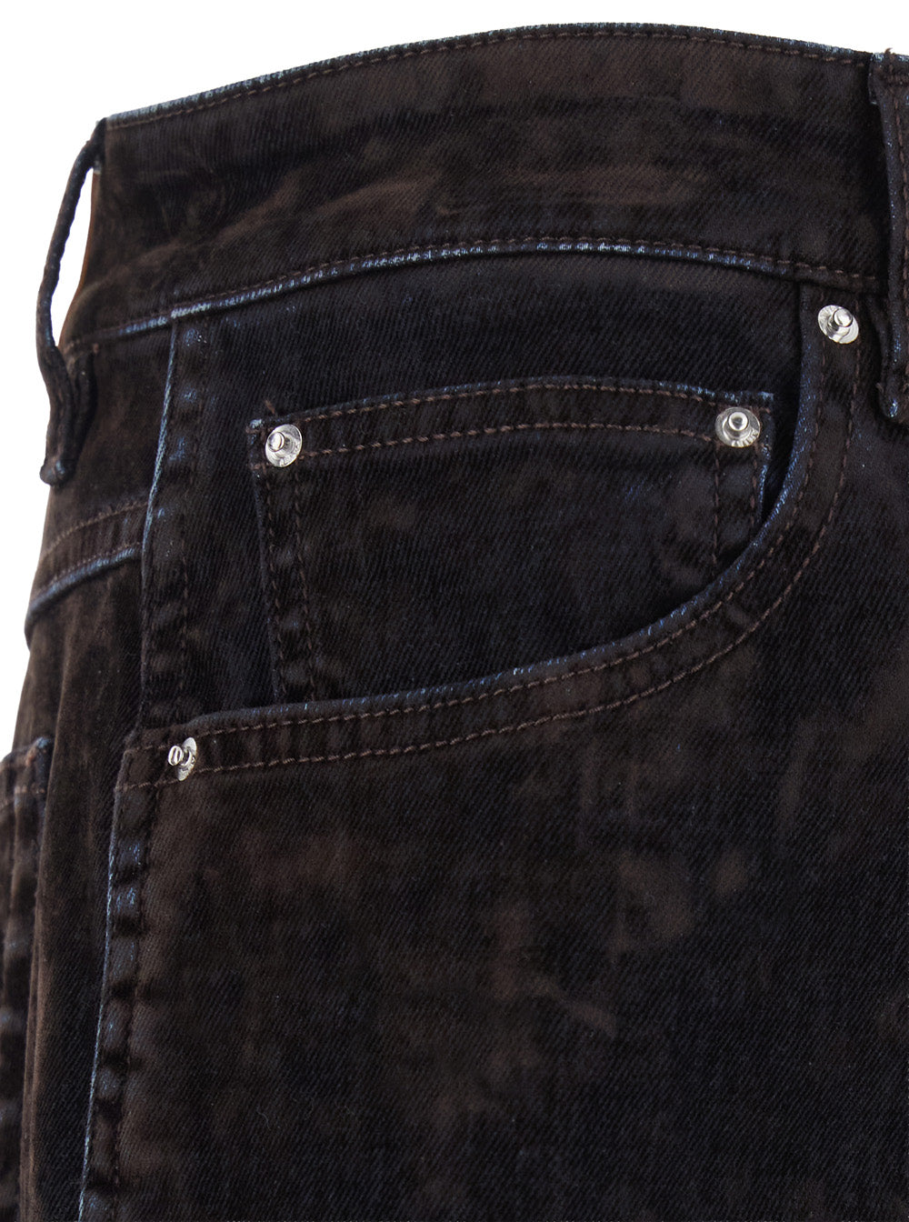 Denim Shirt in Brown Cotton