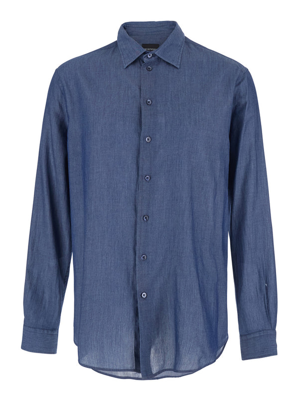 Shirt Cotton Denim Blue