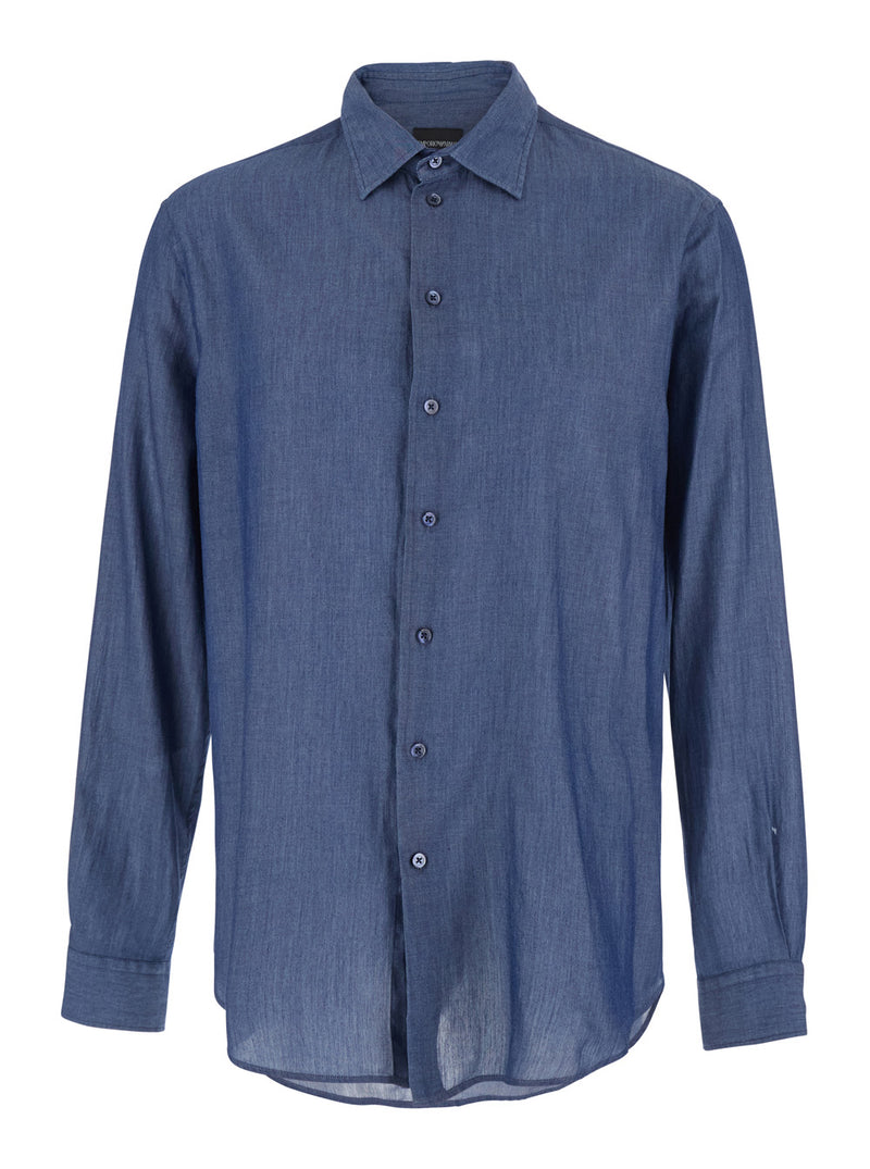 Shirt Cotton Denim Blue