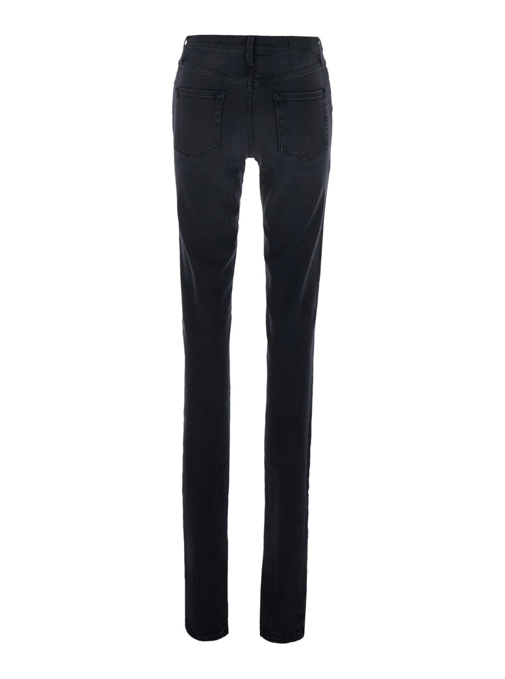 Jeans Mid-Rise Black Split Hem