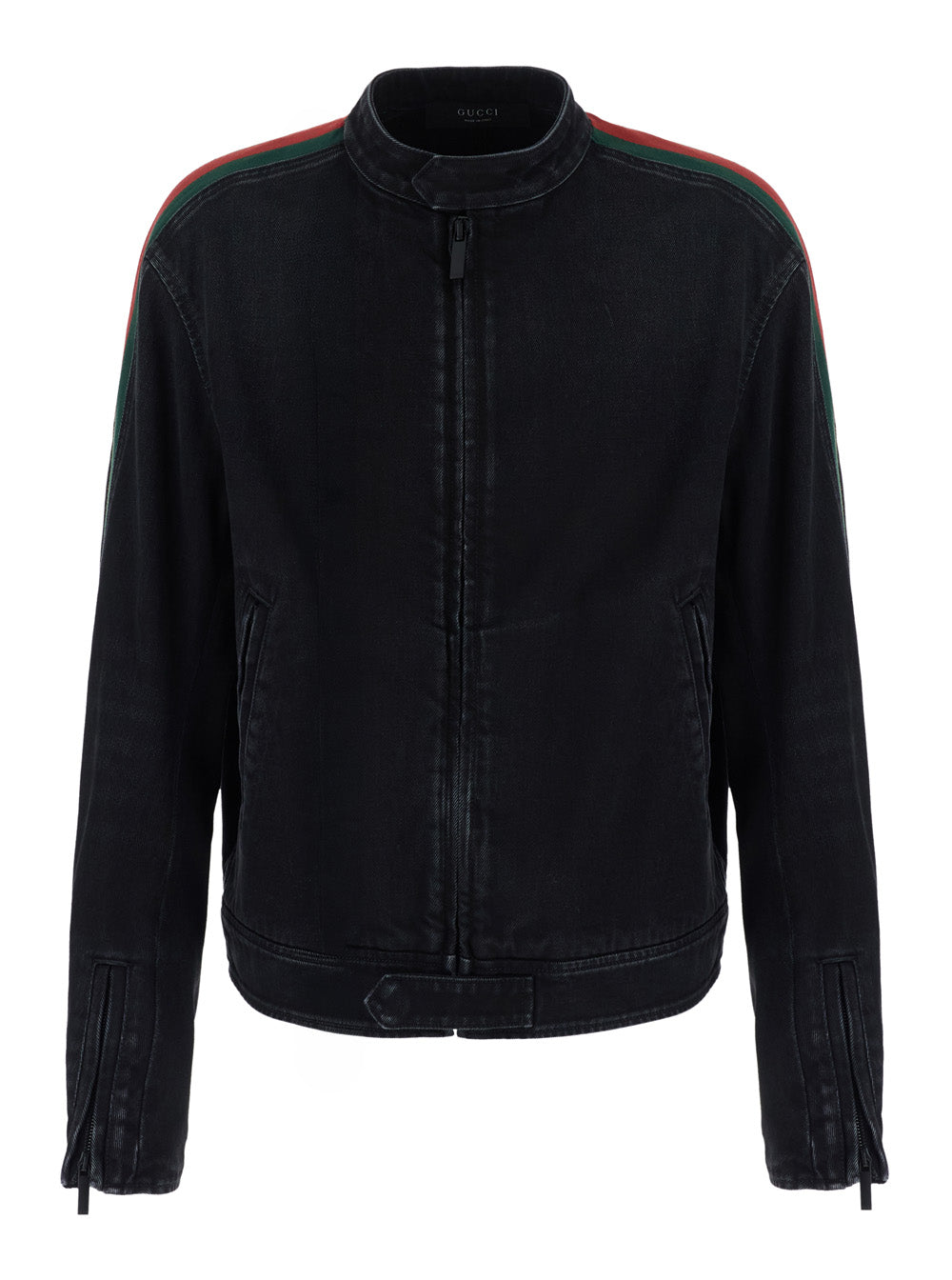 Jacket in Black Cotton Denim