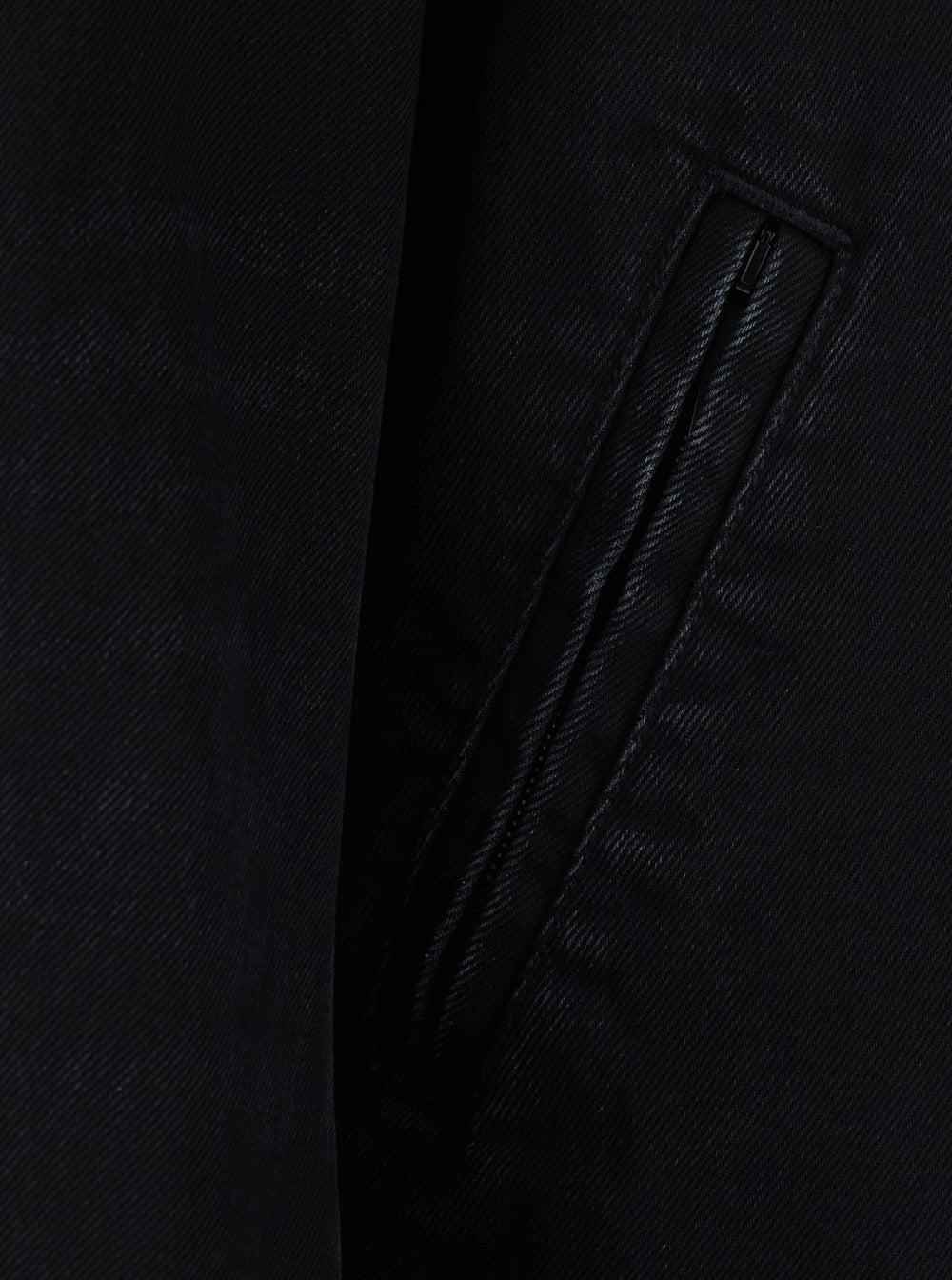 Jacket in Black Cotton Denim