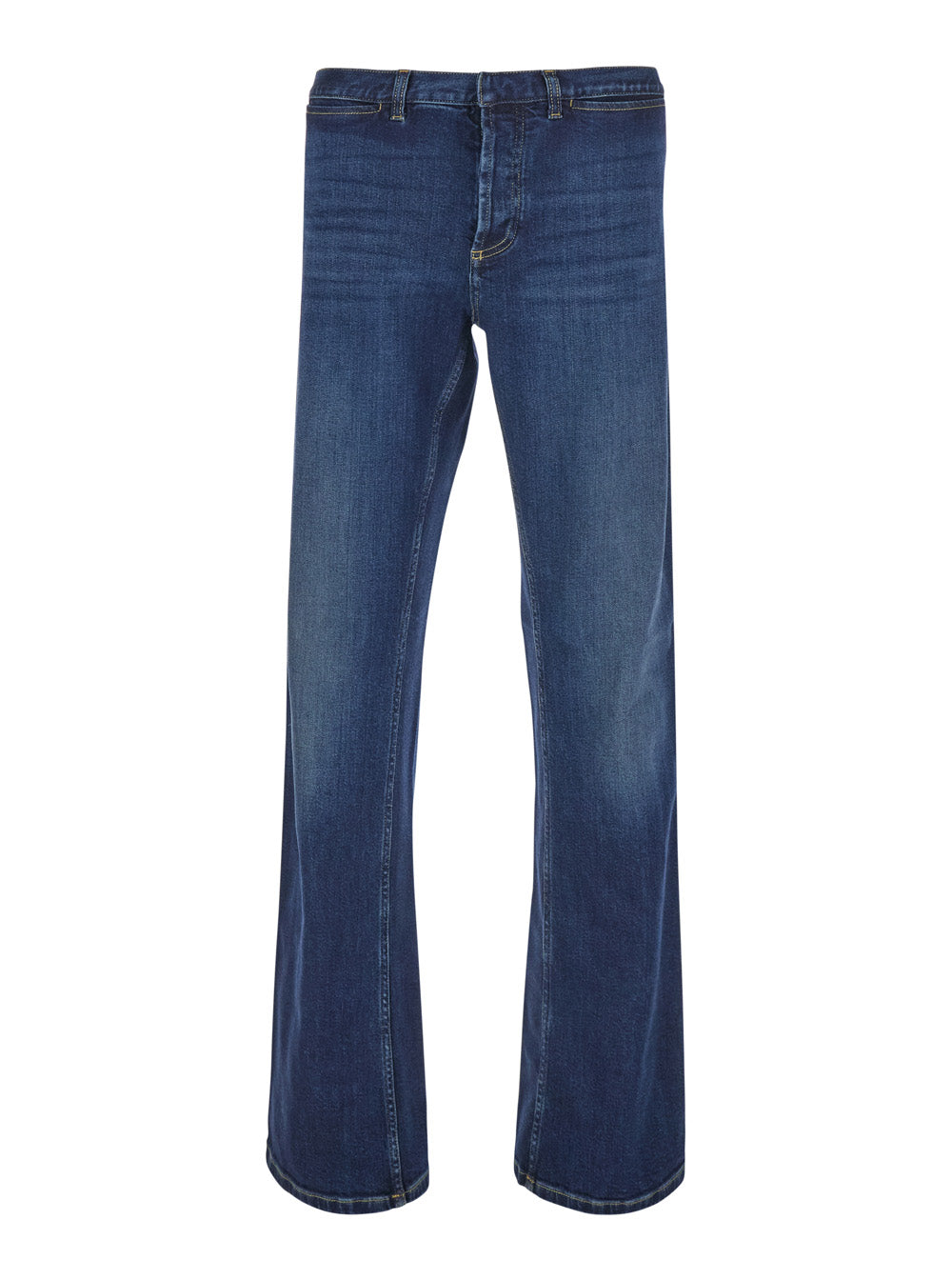 Gucci Jeans Low-Rise With Web Stripe Blue, view 4