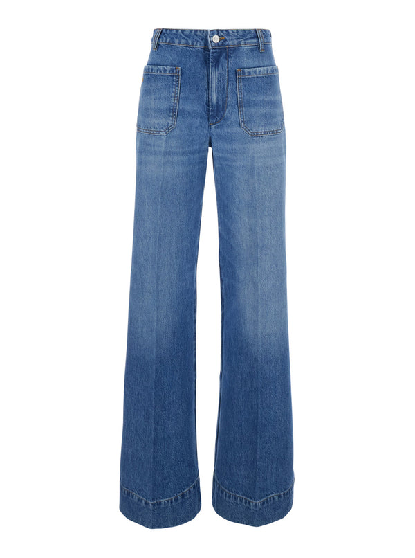 Alina Wide Jeans in Blue