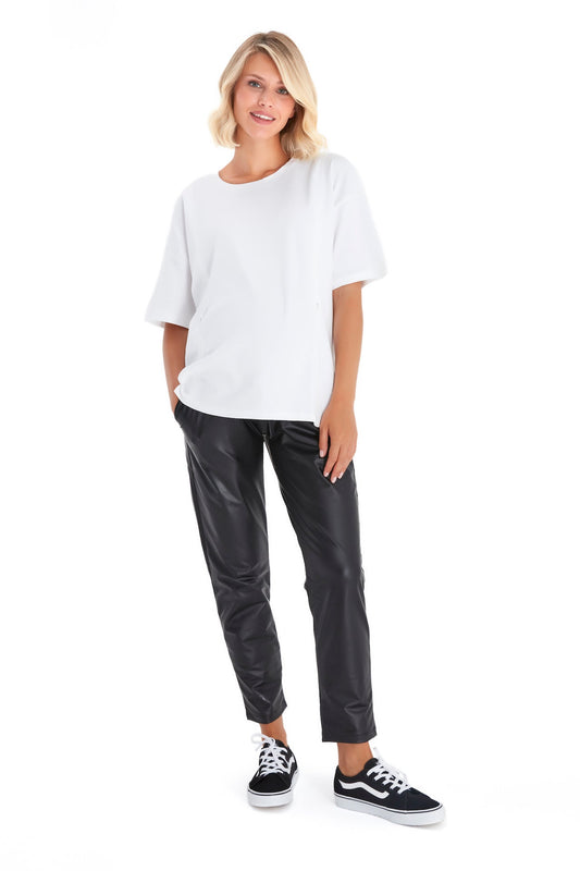 Anytime Anywhere Side Zip Maternity/Nursing T-Shirt
