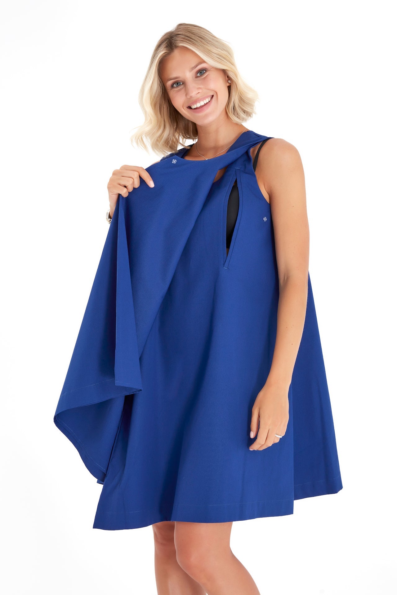 Amaze Sleeveless Cotton Maternity/Nursing Swing Dress