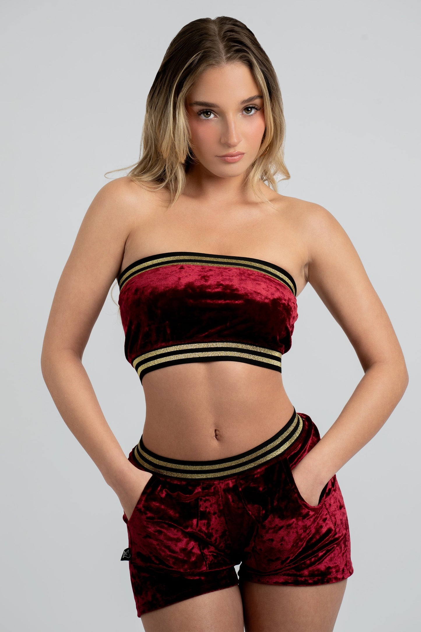 Amira Velour Two-Piece Set