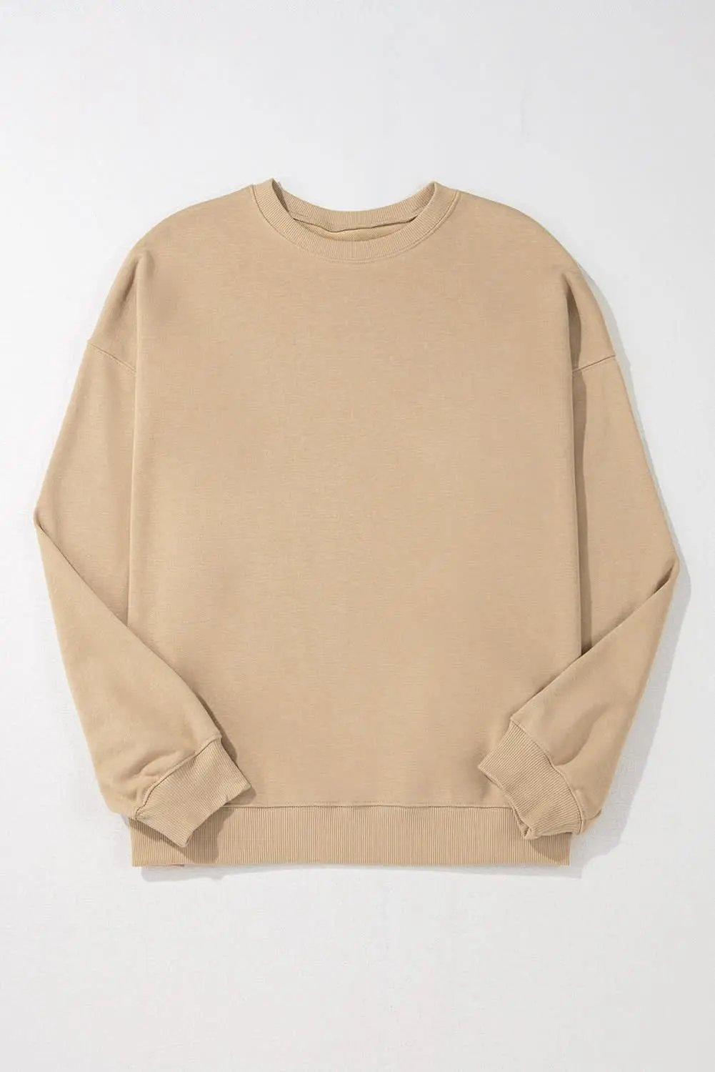 Apricot Plus Size Crew Neck Sweatshirt by Love Salve