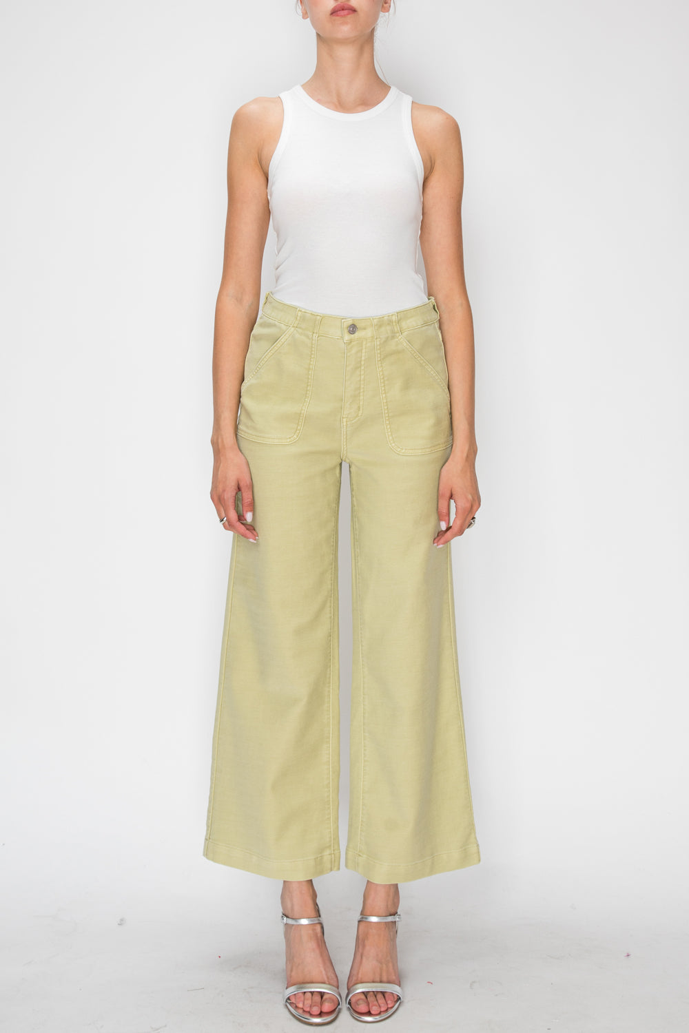 HIGH RISE WIDE LEG SAGE JEANS