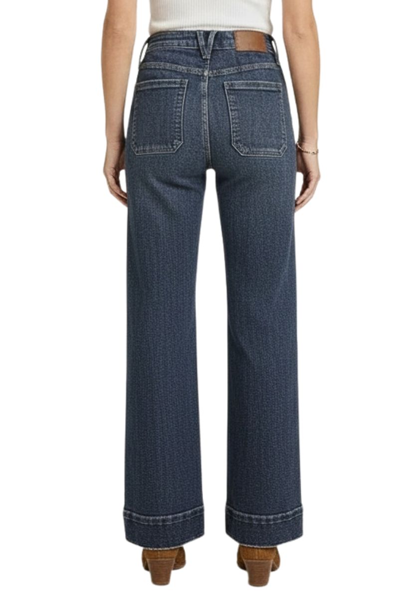 High Rise Front Patch Pocket Holly Flare Jeans