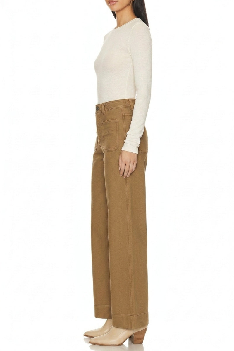 HIGH RISE TUMMY CONTROL BISTRE PALAZZO JEANS