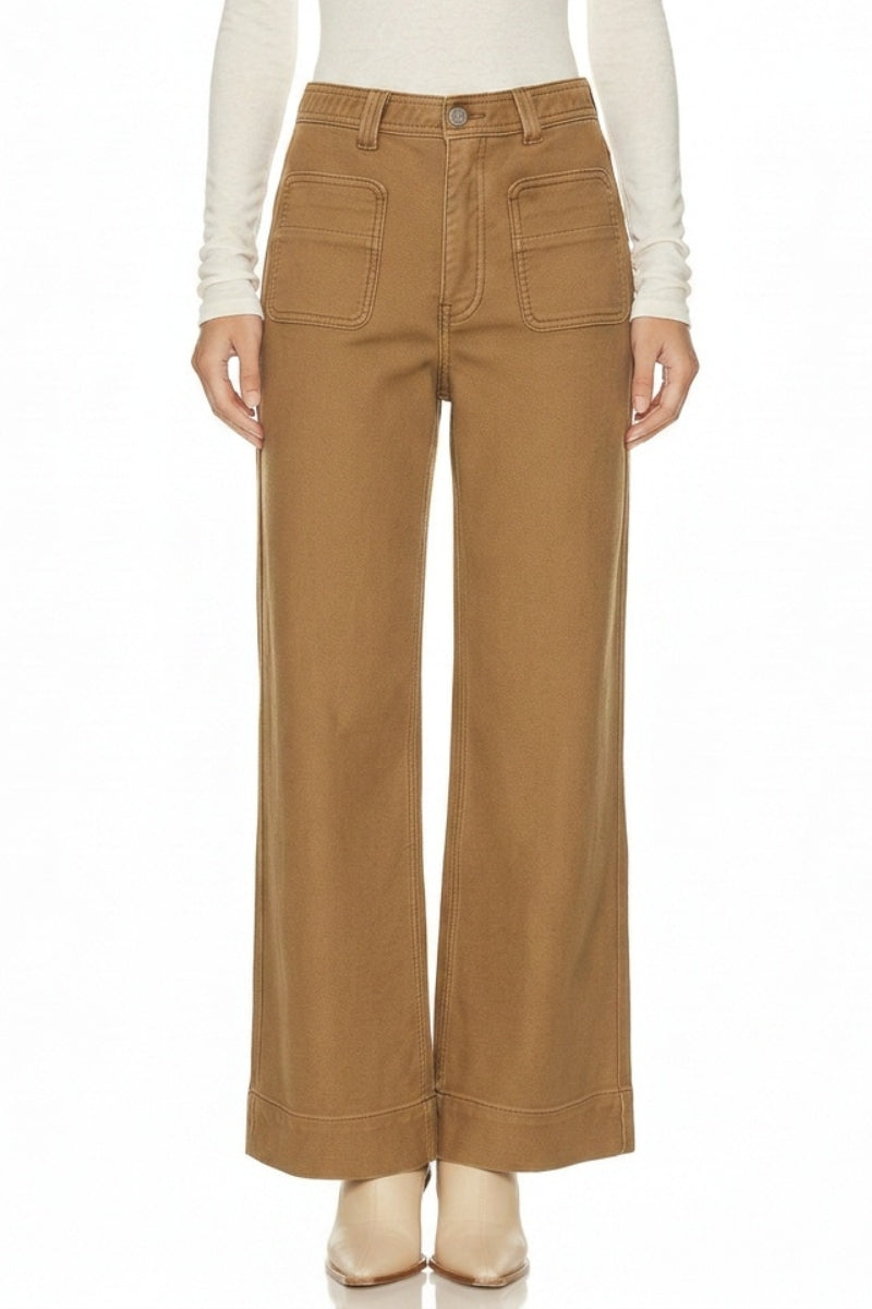 HIGH RISE TUMMY CONTROL BISTRE PALAZZO JEANS