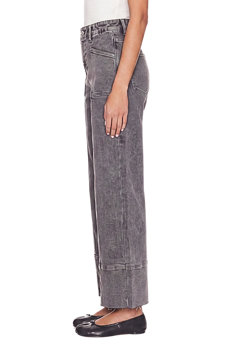 HIGH RISE TUMMY CONTROL GREY PALAZZO JEANS