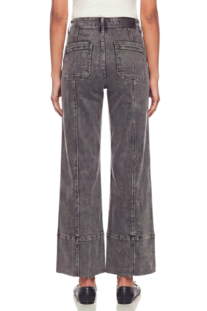 HIGH RISE TUMMY CONTROL GREY PALAZZO JEANS