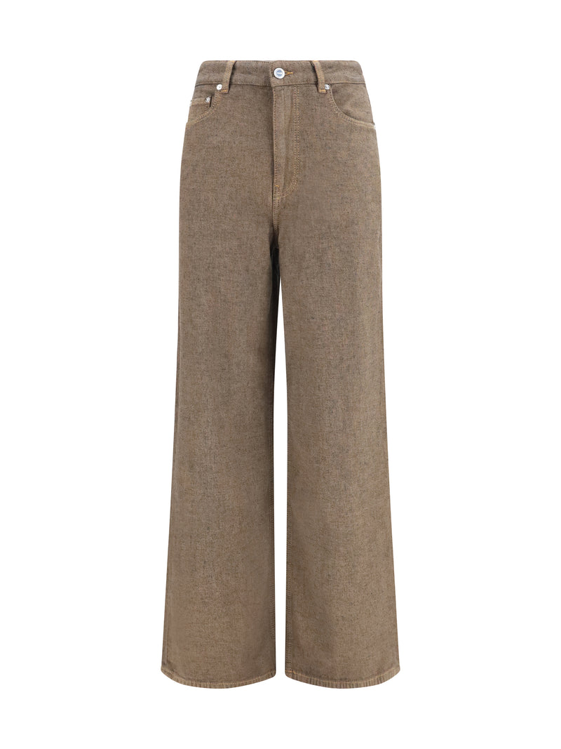 Wide-Leg Lari Neppy Jeans in Chicory Coffee