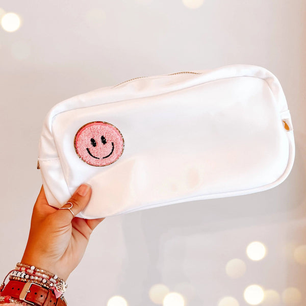 Large Pouch - Customizable Patches - Travel Cosmetic Bag