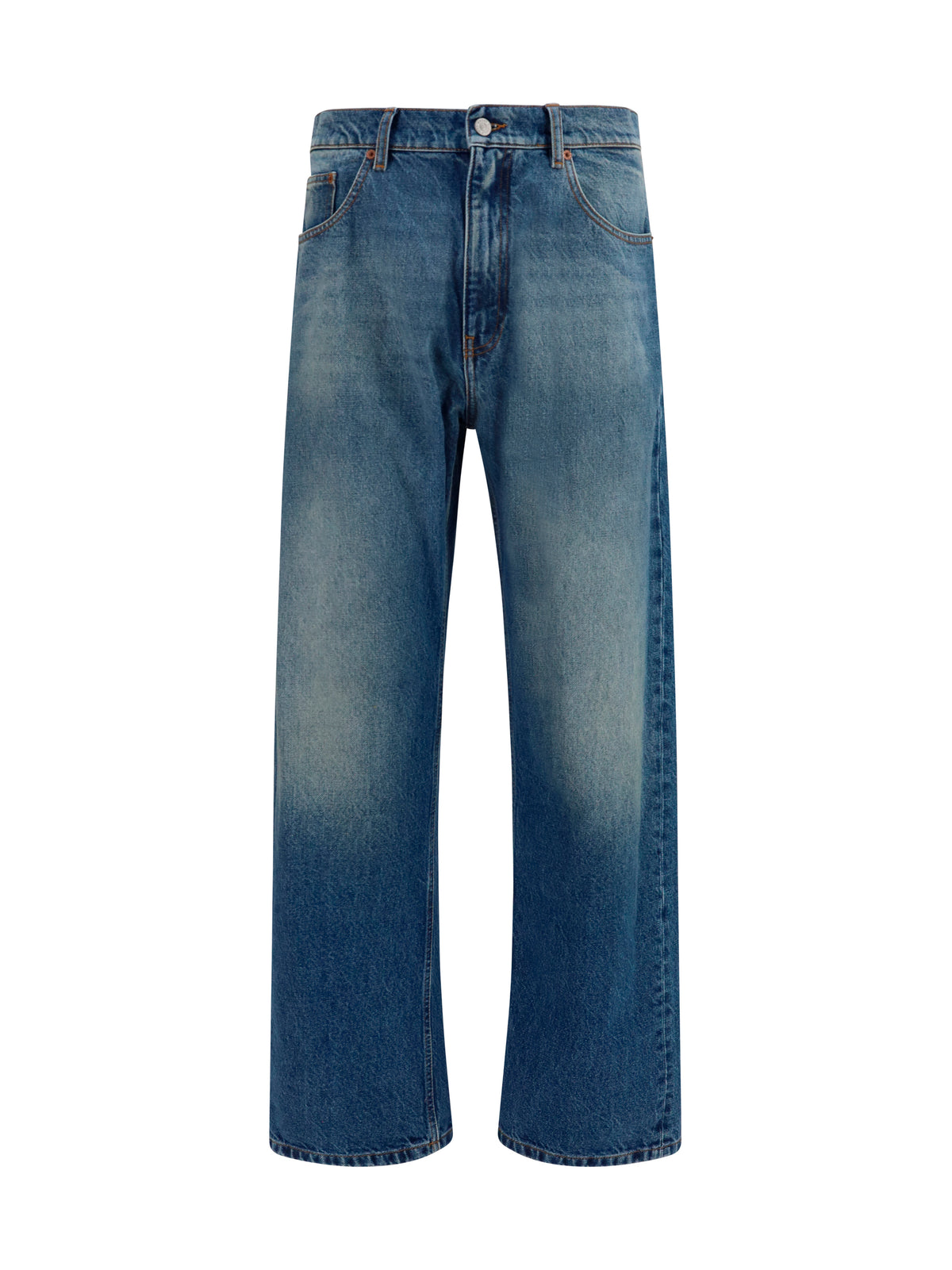 Straight-Leg Jeans Blue