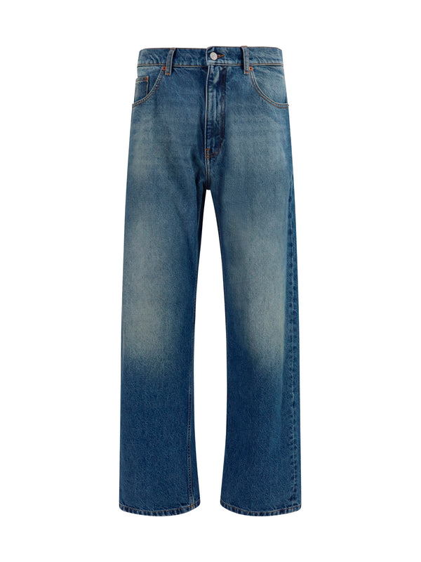 Straight-Leg Jeans Blue