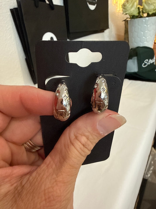 Sterling Silver Chunky Huggies