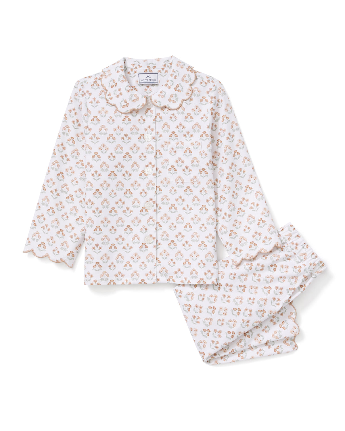 Petite Plume - Kid’s Twill Colette Pajama Set, Estate Garden