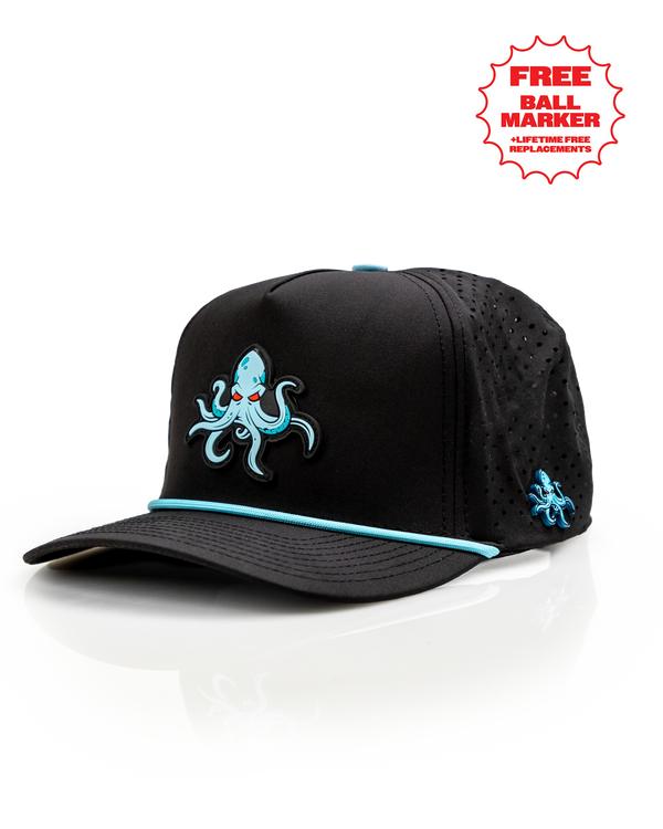 Kraken Black - Perforated Rope Hat