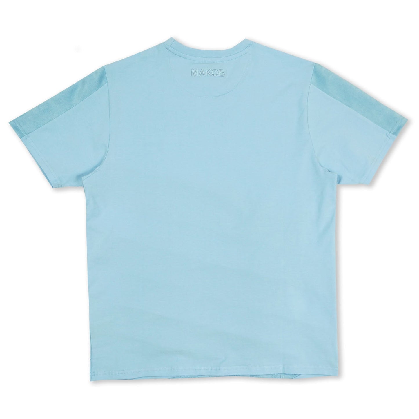 M389 Makobi Jacquard Solid tee- Light Blue