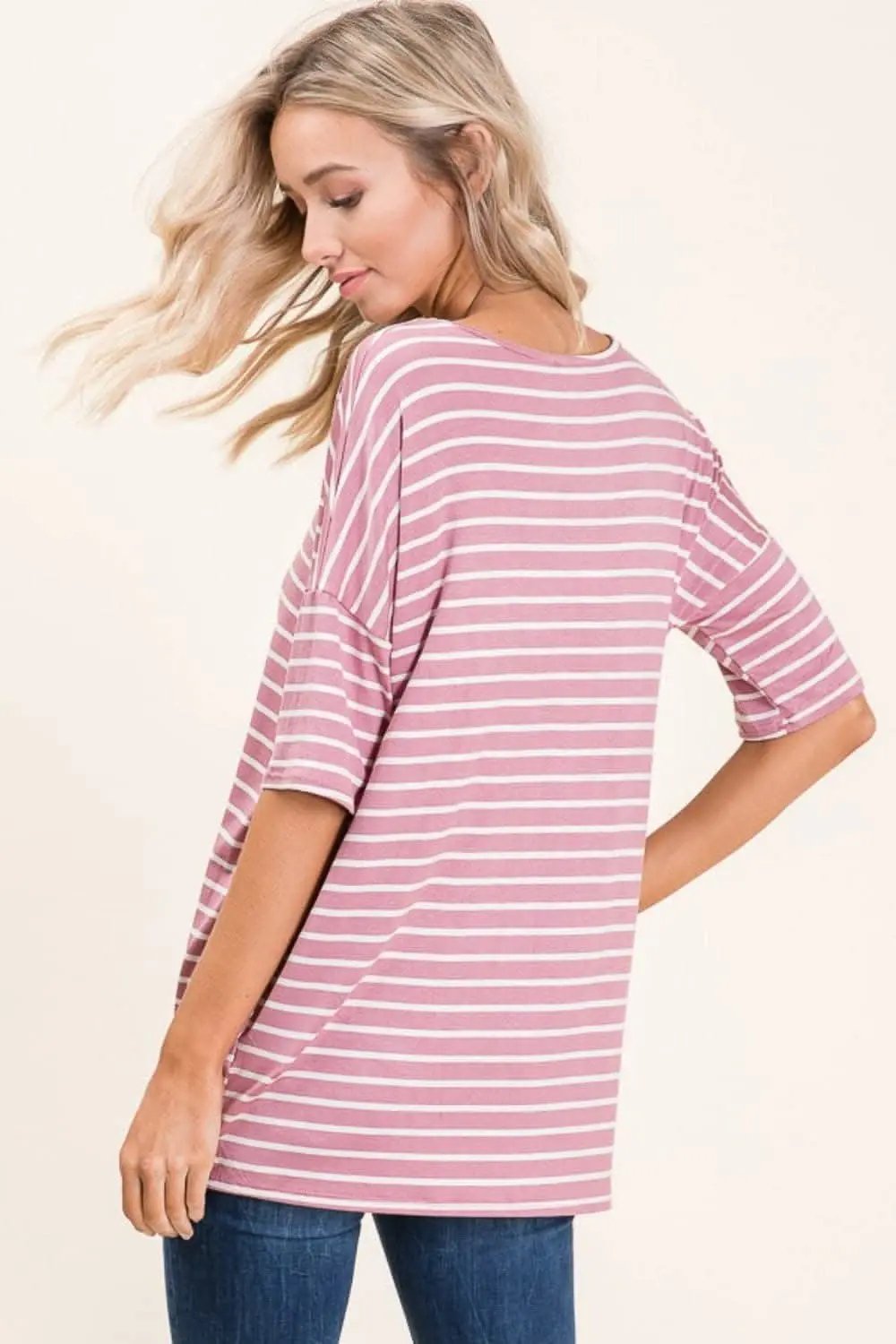 Trendsi Striped Tee Women's Casual Wear T-Shirt Soft, Breathable Comfort