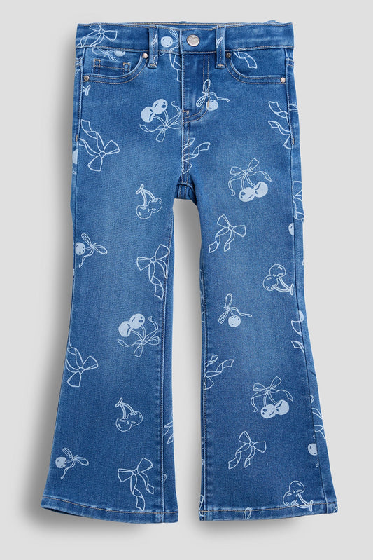 Baby Girls Cherry Bow Flare Jeans
