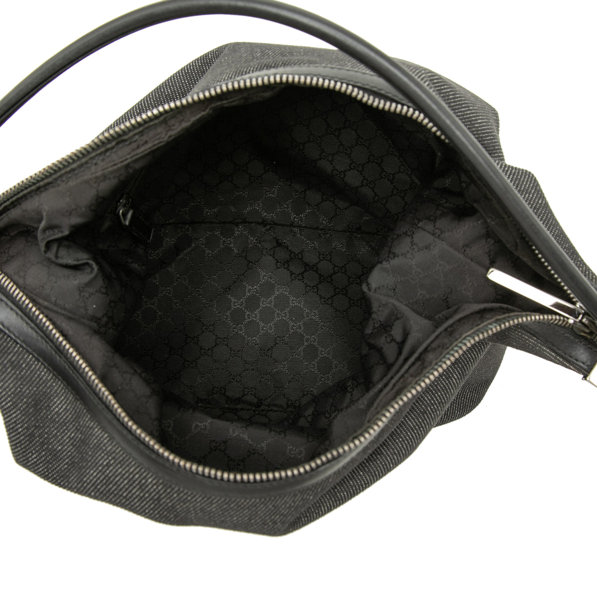 Shoulder Bag Denim Web Grey (Pre-Owned)