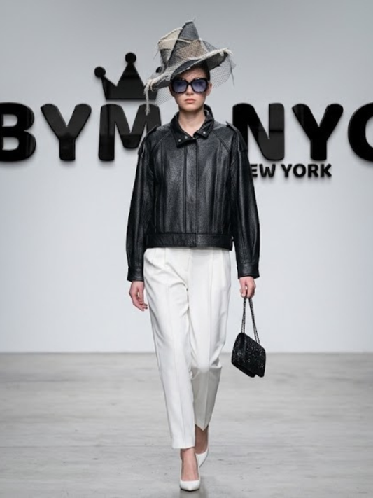Women's Textured Faux Leather Biker Jacket BYMANYC ® New York CONTEMPORARY VIBRANT MODERN FASHION - New Collection
