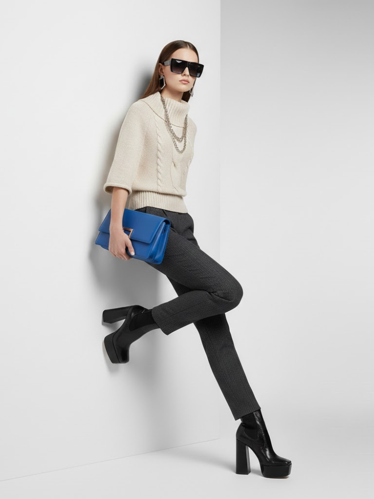 Beige Cable Knit Sweater HARLEM: New Colección COUTURE in NOLITA - BYMANYC ® New York