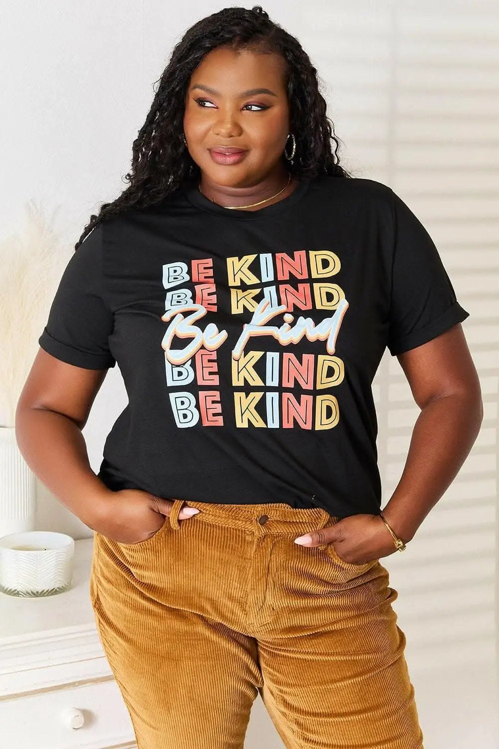 Trendsi Be Kind Positivity Infusion Tee - Clothing & Apparel
