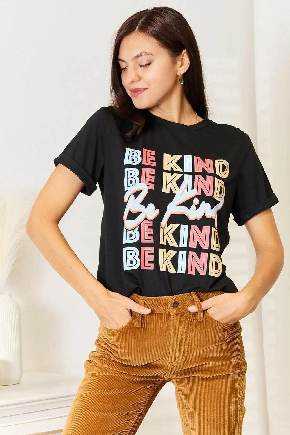 Trendsi Be Kind Positivity Infusion Tee - Clothing & Apparel