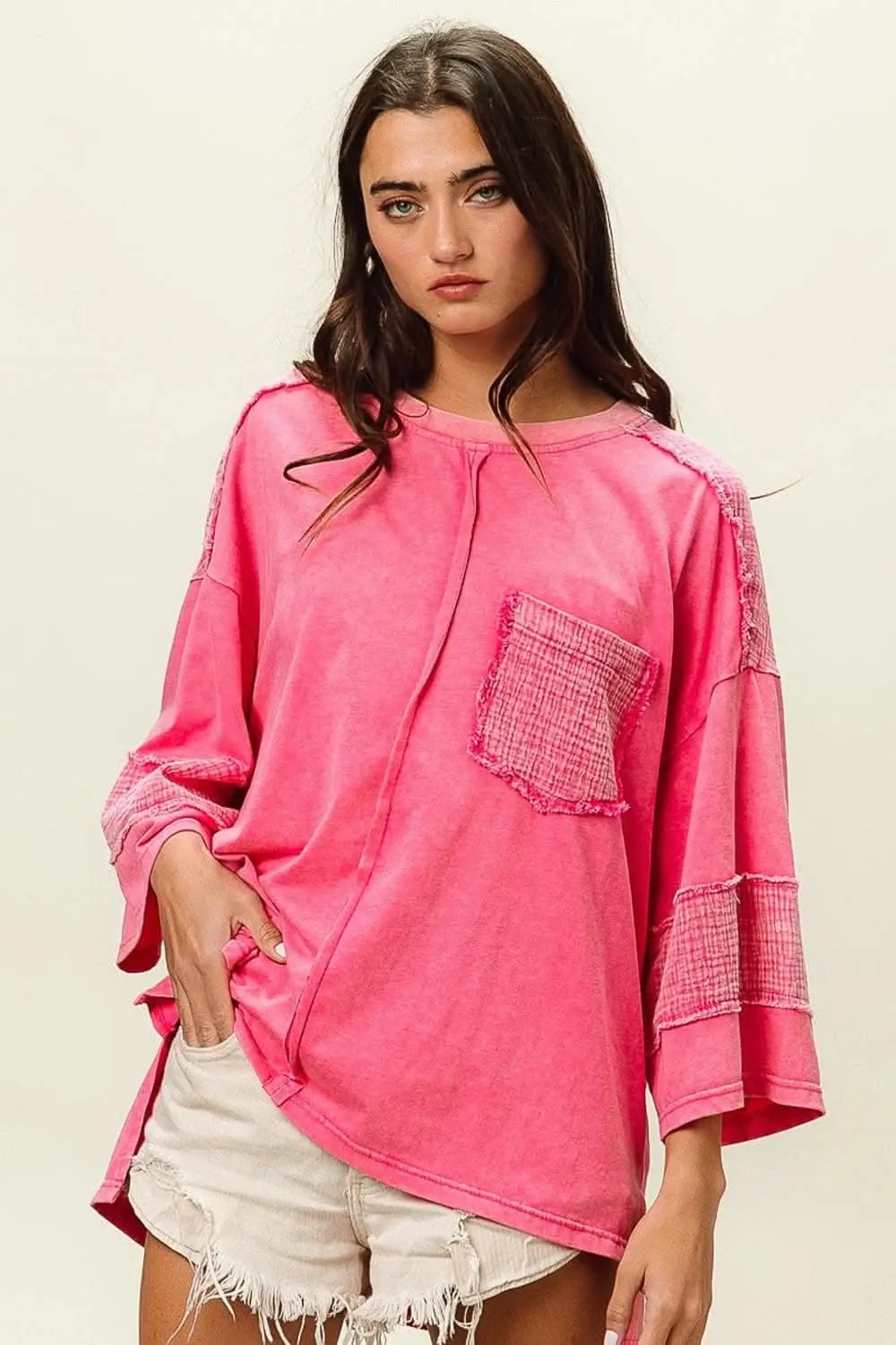 Trendsi High-Low T-Shirt Women's Casual Tee USA Shipped Soft