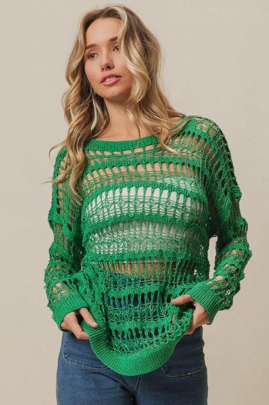 Trendsi just arrived - BiBi Long Sleeve Knit Cover Up