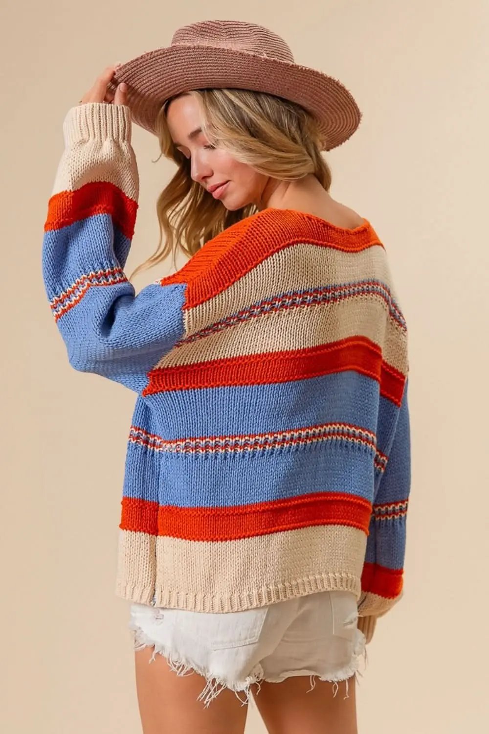 Stripe Sweater - Colorful Knit - Casual Soft & Trendy