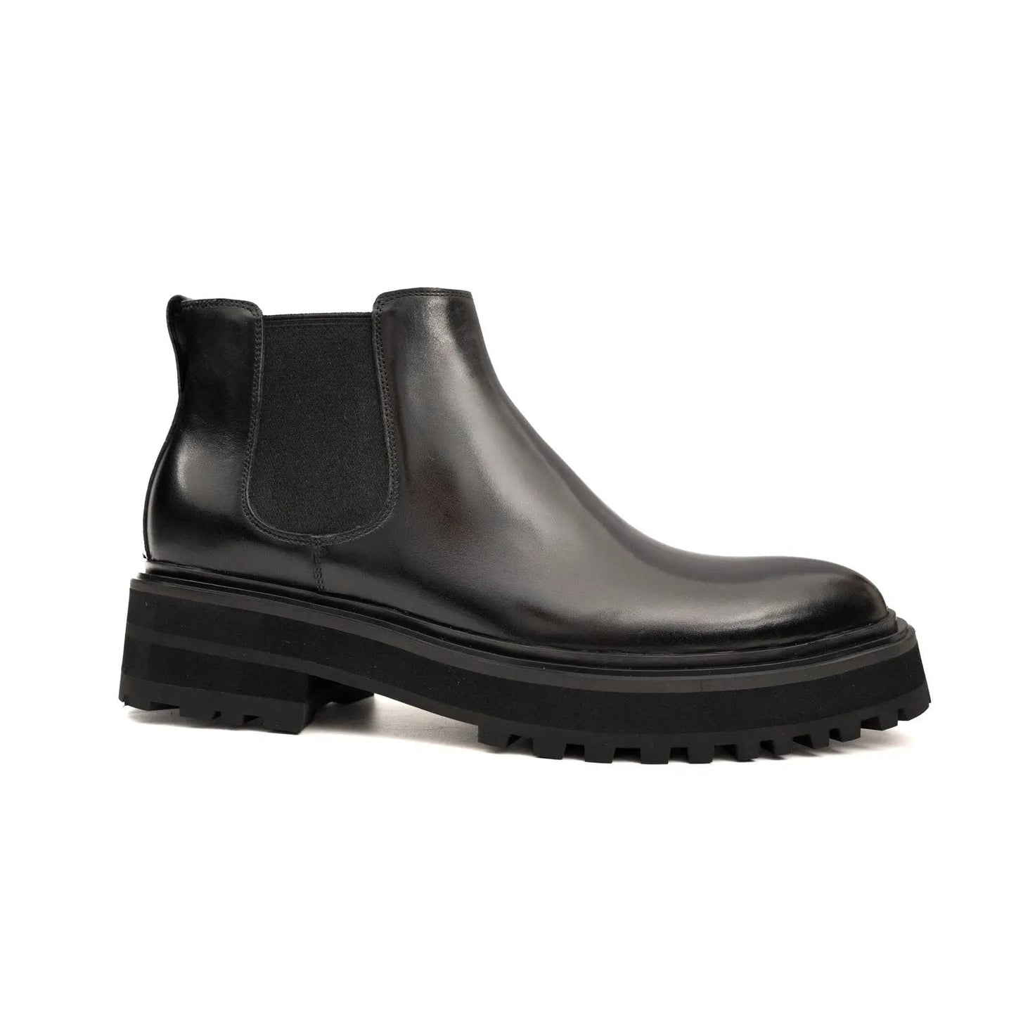 Black Leather Platform Chelsea