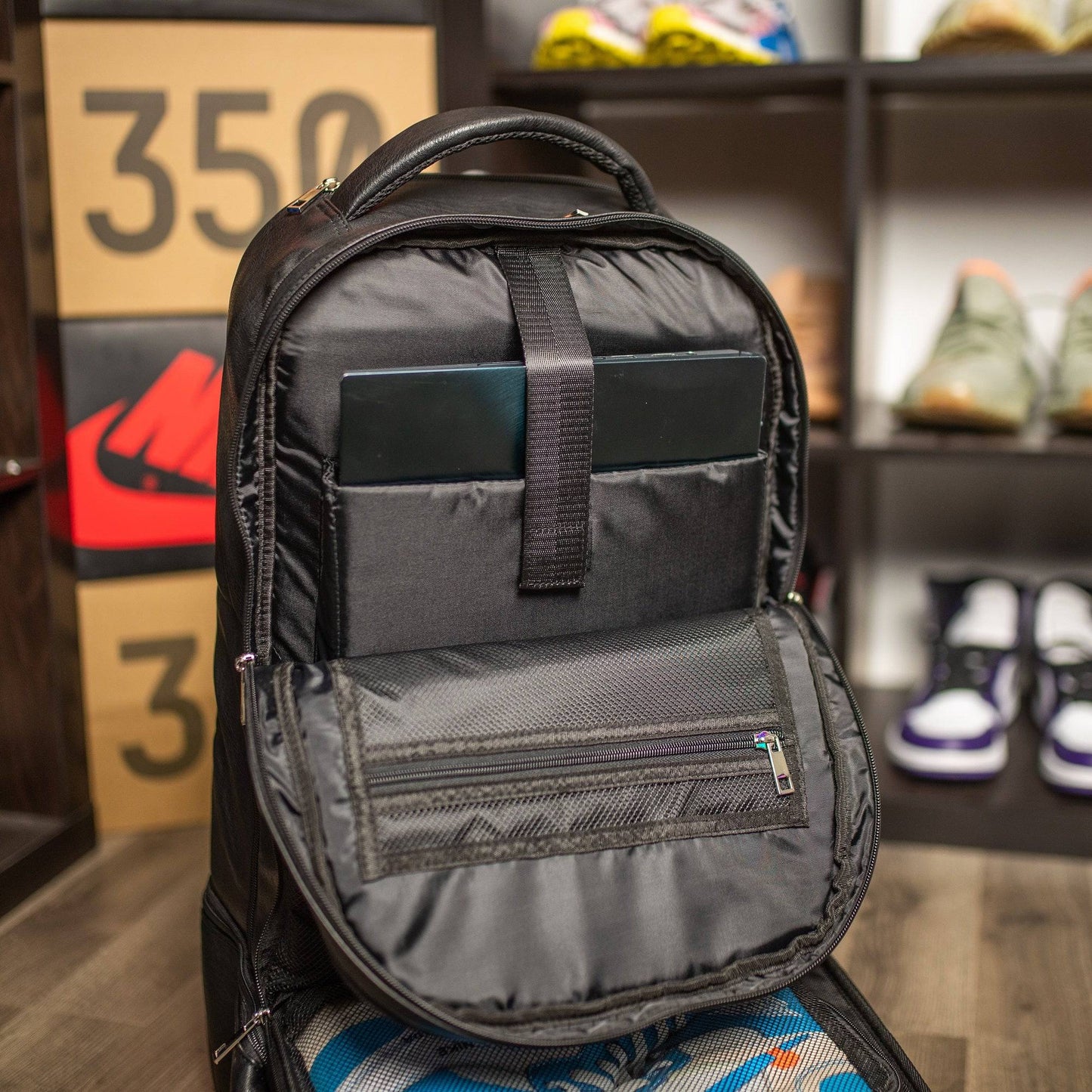 Black Leather Carry-On Roller Bag (Only 150 Made)
