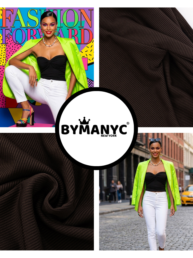Black TRIBECA Draped Bandeau Top Prêt-à-Porter BYMANYC ® New York