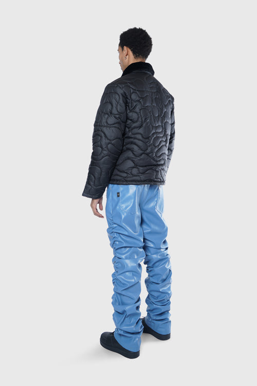 Camouflage Shearling Puffer Jacket